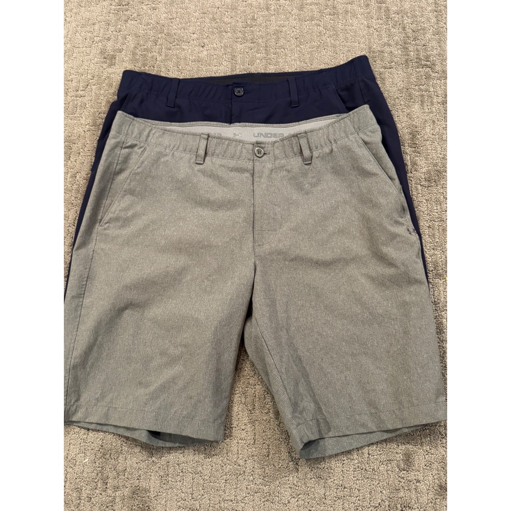 Under Armour Match Play lot of 2 Navy and Gray Shorts  38 (V)